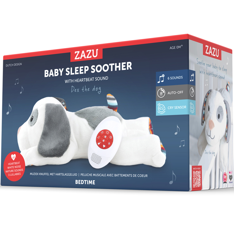 Peluche bruit blanc ou musicale Dexy le chien - Reconditionné (ZAZU) - Image 7