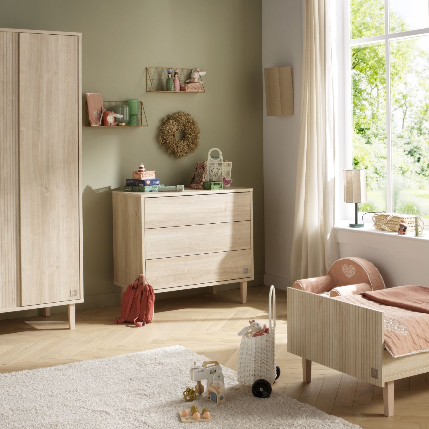 Commode 3 tiroirs Paloma Bois (Sauthon) - Image 4