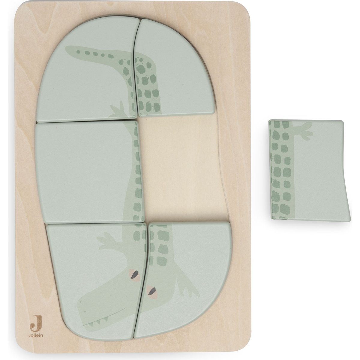 Puzzle en bois Jungle Jambo Croco (6 pièces) (Jollein) - Image 5