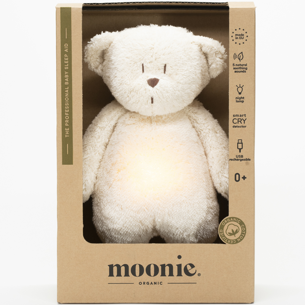 Peluche veilleuse Ours vintage blanc polaire (Moonie) - Image 6