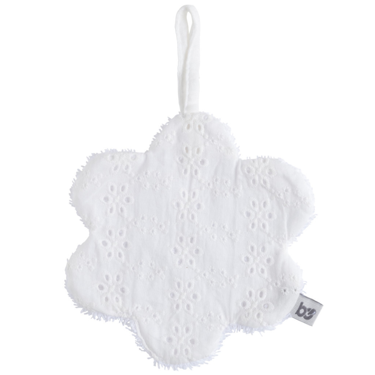 Doudou attache sucette fleur Calm blanc (Baby's Only) - Image 1