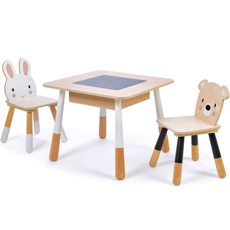 Table et chaises enfant en bois Forêt (Tender Leaf) - Image 1