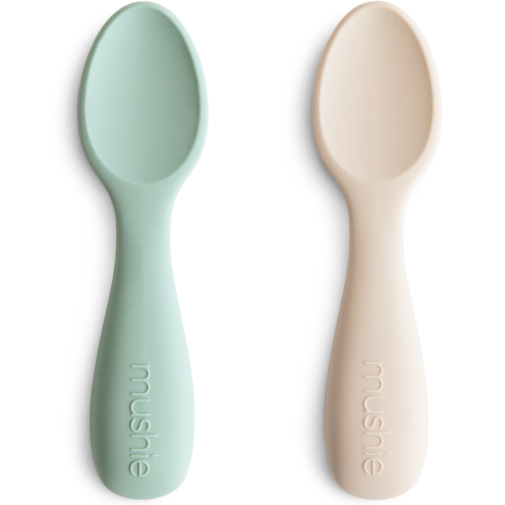 Lot de 2 cuillères bébé Blue-Shifting sand (Mushie) - Image 1