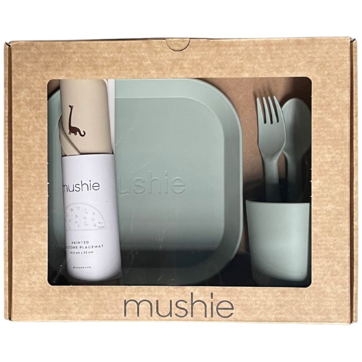 Coffret repas en silicone Sage (5 pièces) (Mushie) - Image 1