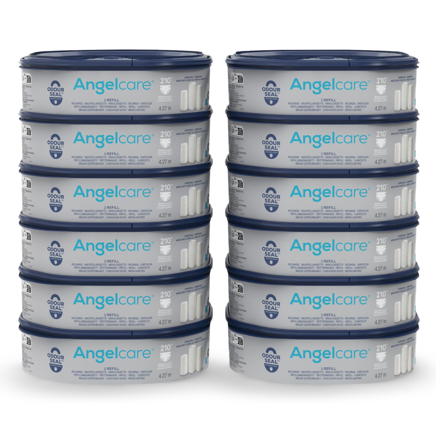 Angelcare - Pack de 12 recharges octogonales pour poubelle à couches Dress Up
