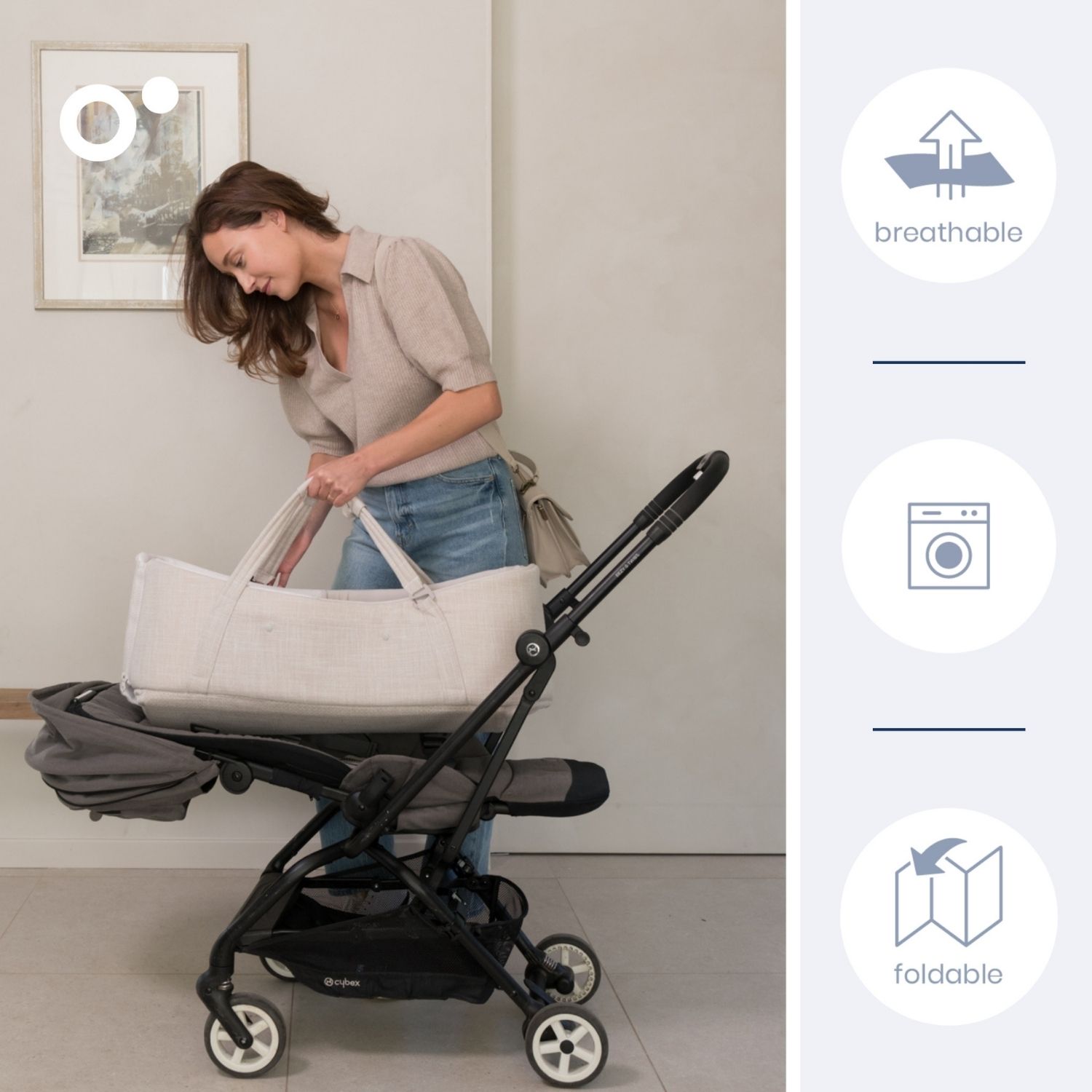 Couffin bébé Nest & Go Sand (Doomoo) - Image 8