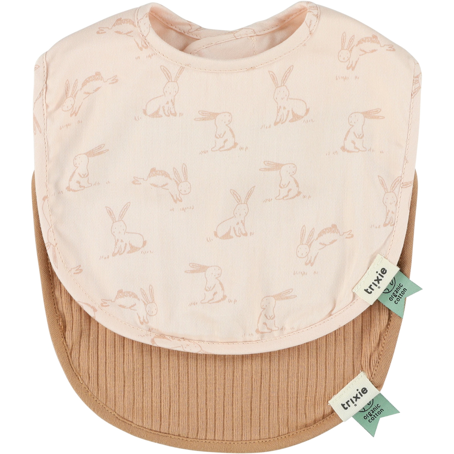 Trixie - Lot de 2 bavoirs de naissance Rosy Rabbit