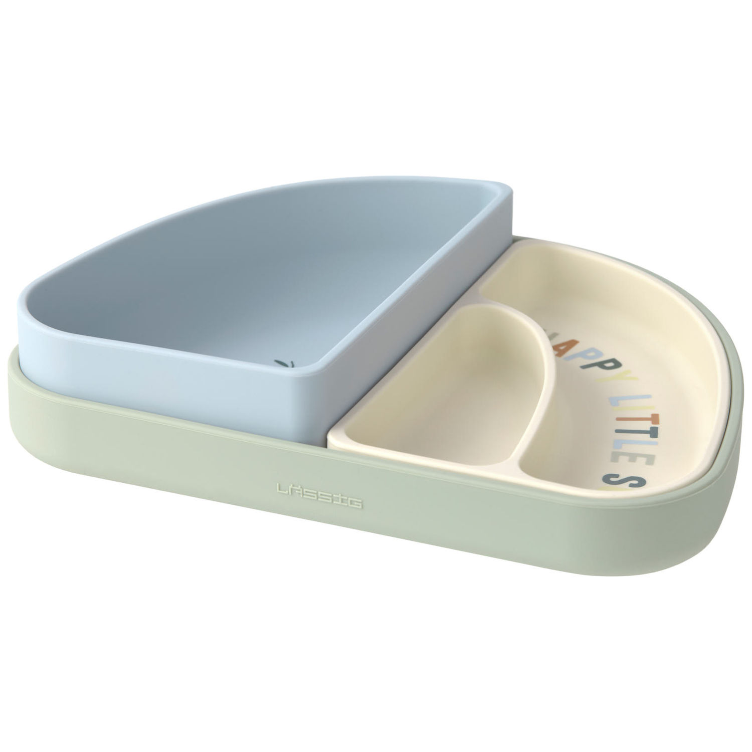 Assiette à compartiments en silicone Citron (Lassig) - Image 4