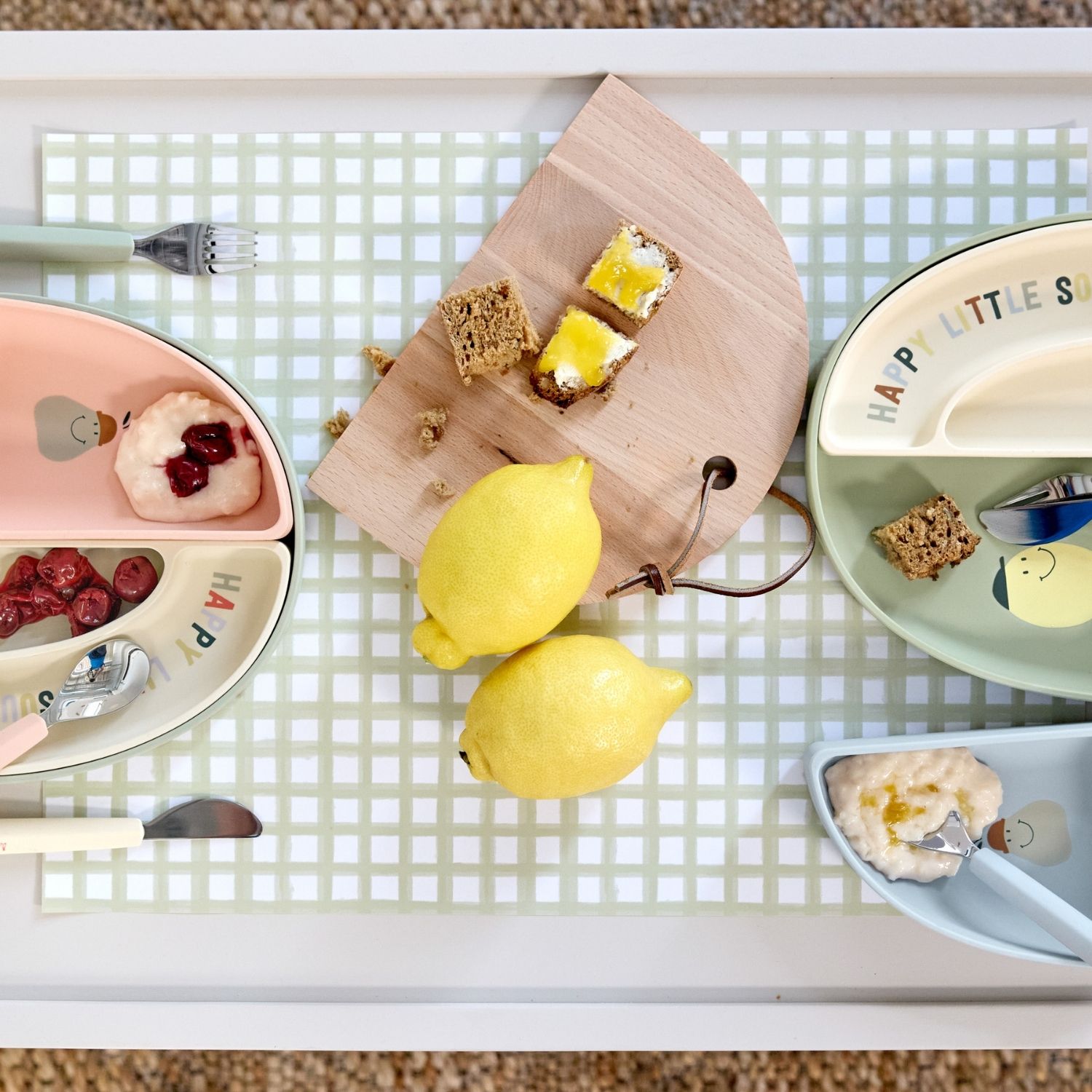 Assiette à compartiments en silicone Citron (Lassig) - Image 2