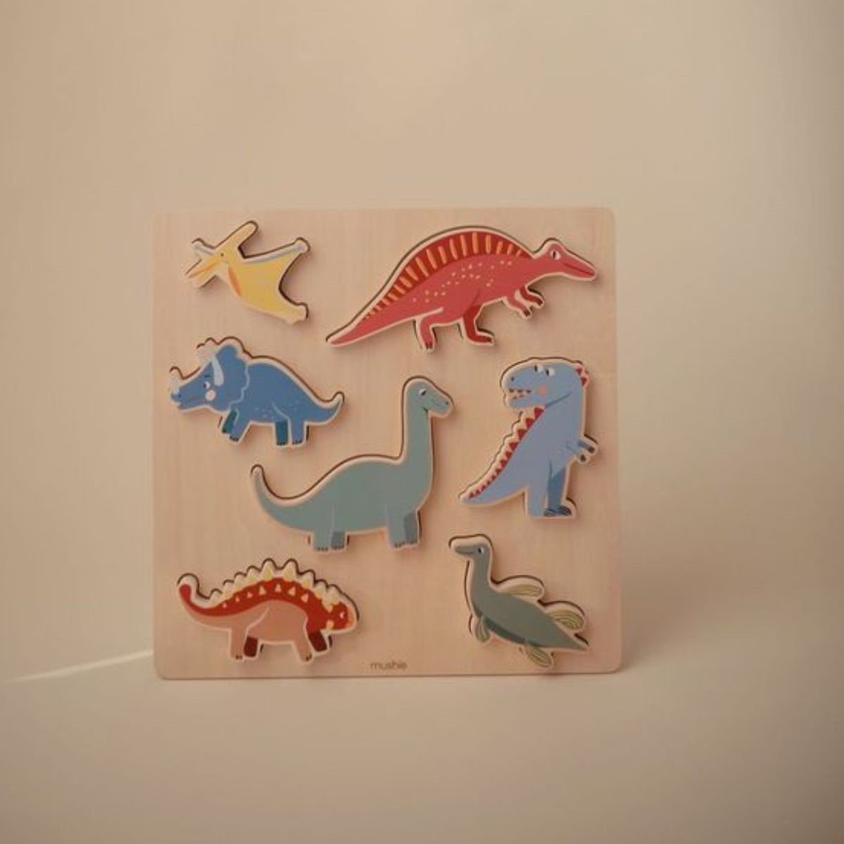 Puzzle en bois Dino (7 pièces) (Mushie) - Image 4