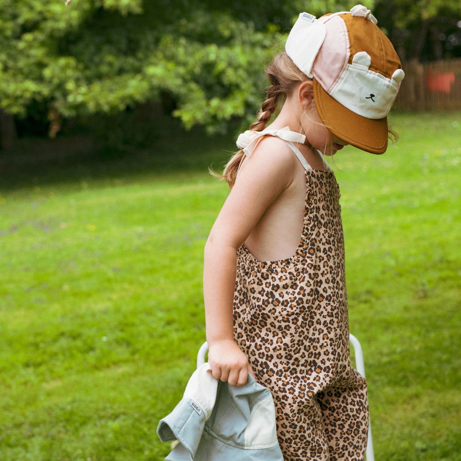 Casquette anti-UV Camper Ourson Rose et Brun (0-2 ans) (KI et LA) - Image 1