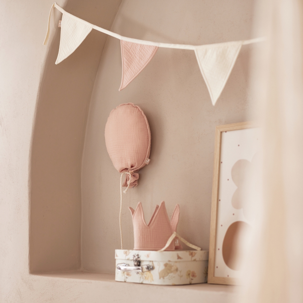 Guirlande de fanions Rose-Ivory (200 cm) (Jollein) - Image 1