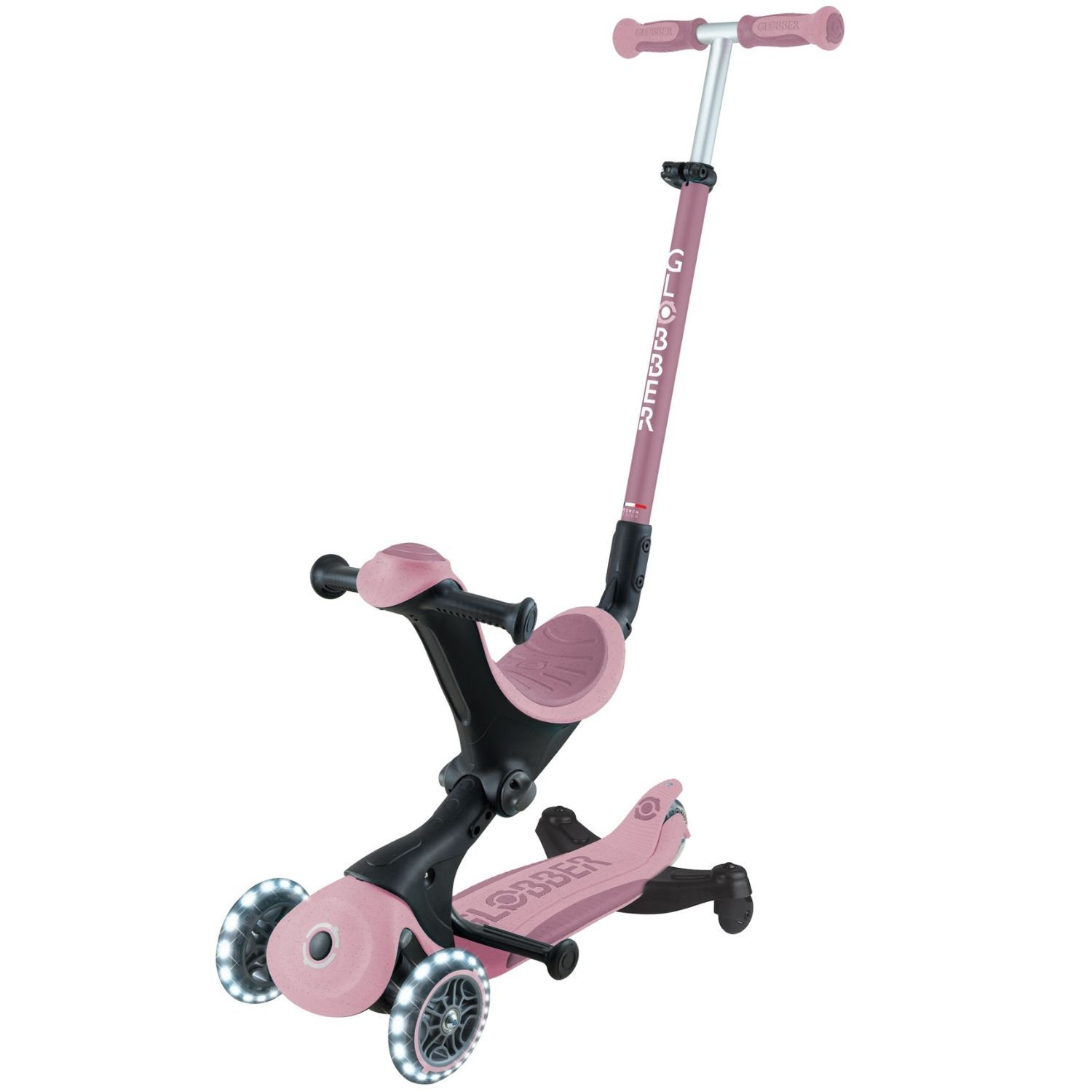 Trottinette Go up Deluxe Lights eco-logic 360° Framboise (Globber) - Image 2