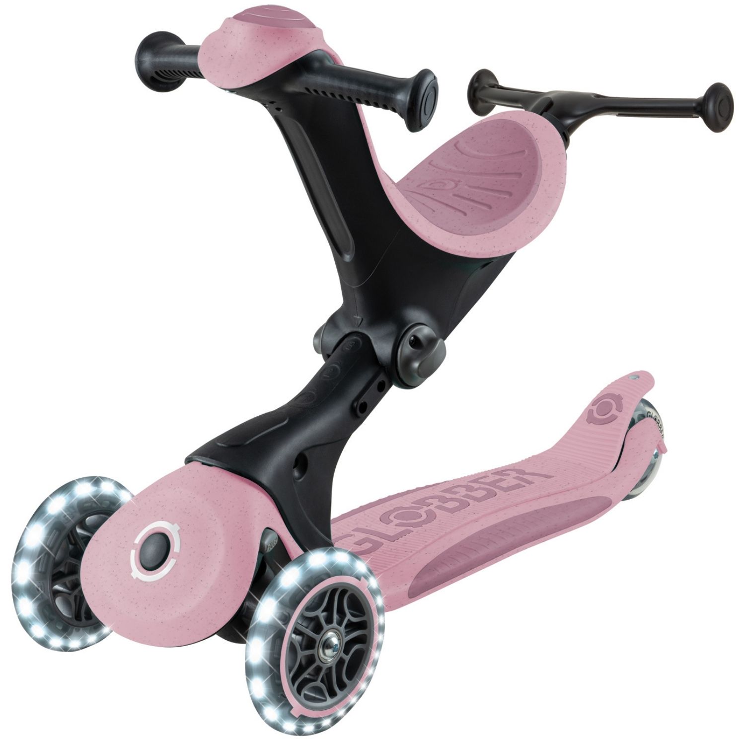 Trottinette Go up Deluxe Lights eco-logic 360° Framboise (Globber) - Image 4