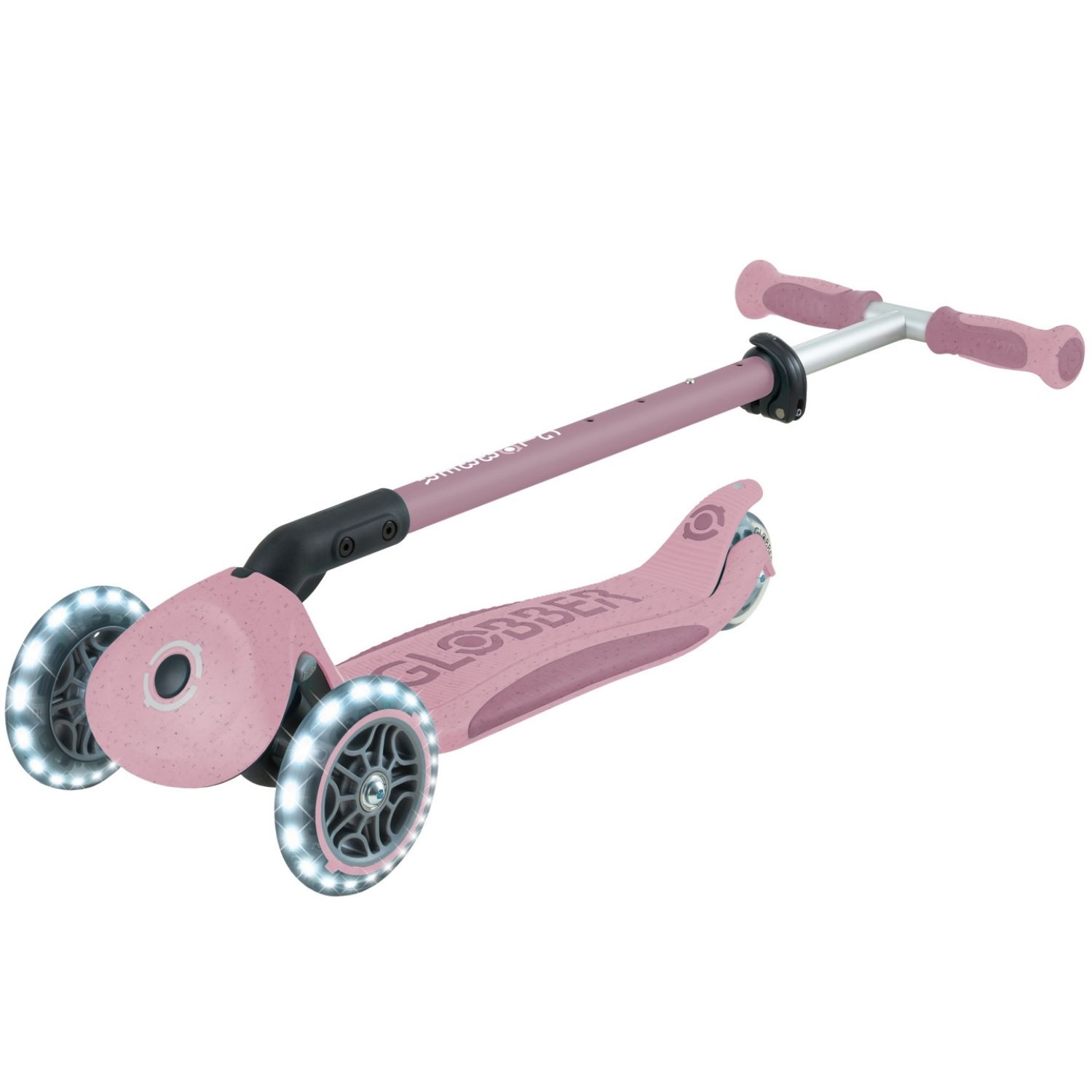 Trottinette Go up Deluxe Lights eco-logic 360° Framboise (Globber) - Image 5
