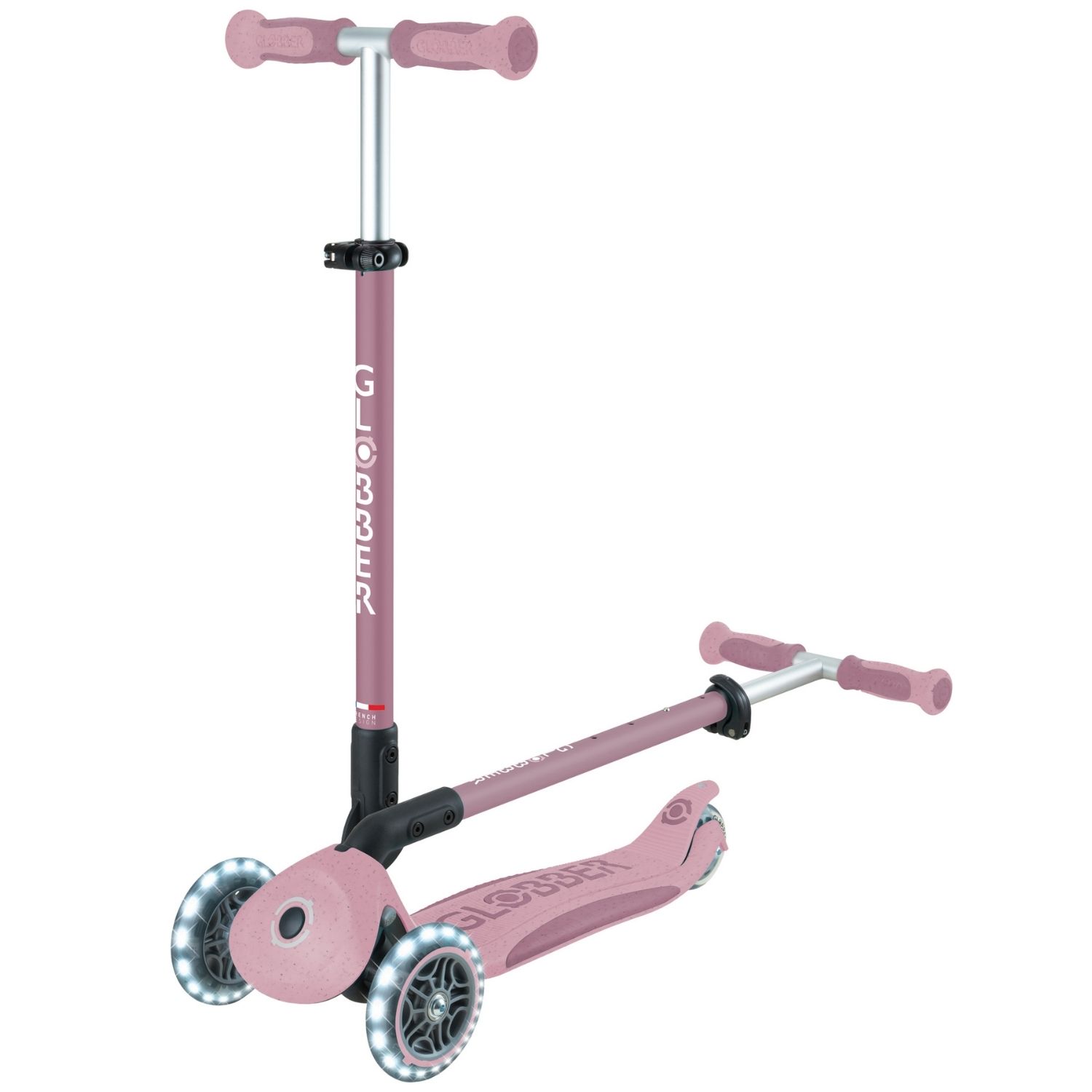 Trottinette Go up Deluxe Lights eco-logic 360° Framboise (Globber) - Image 8