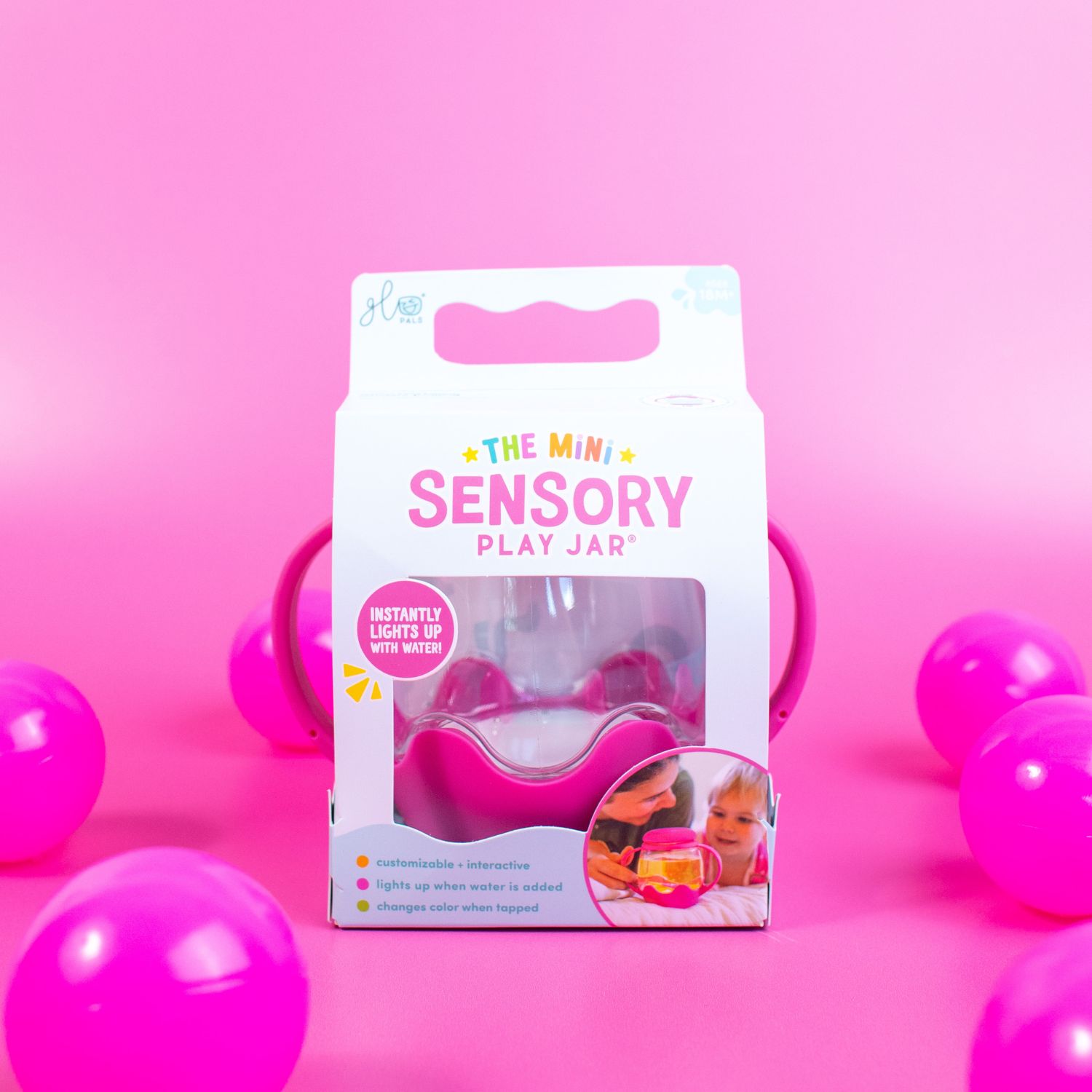 Mini jarre sensorielle rose (Glo Pals) - Image 3