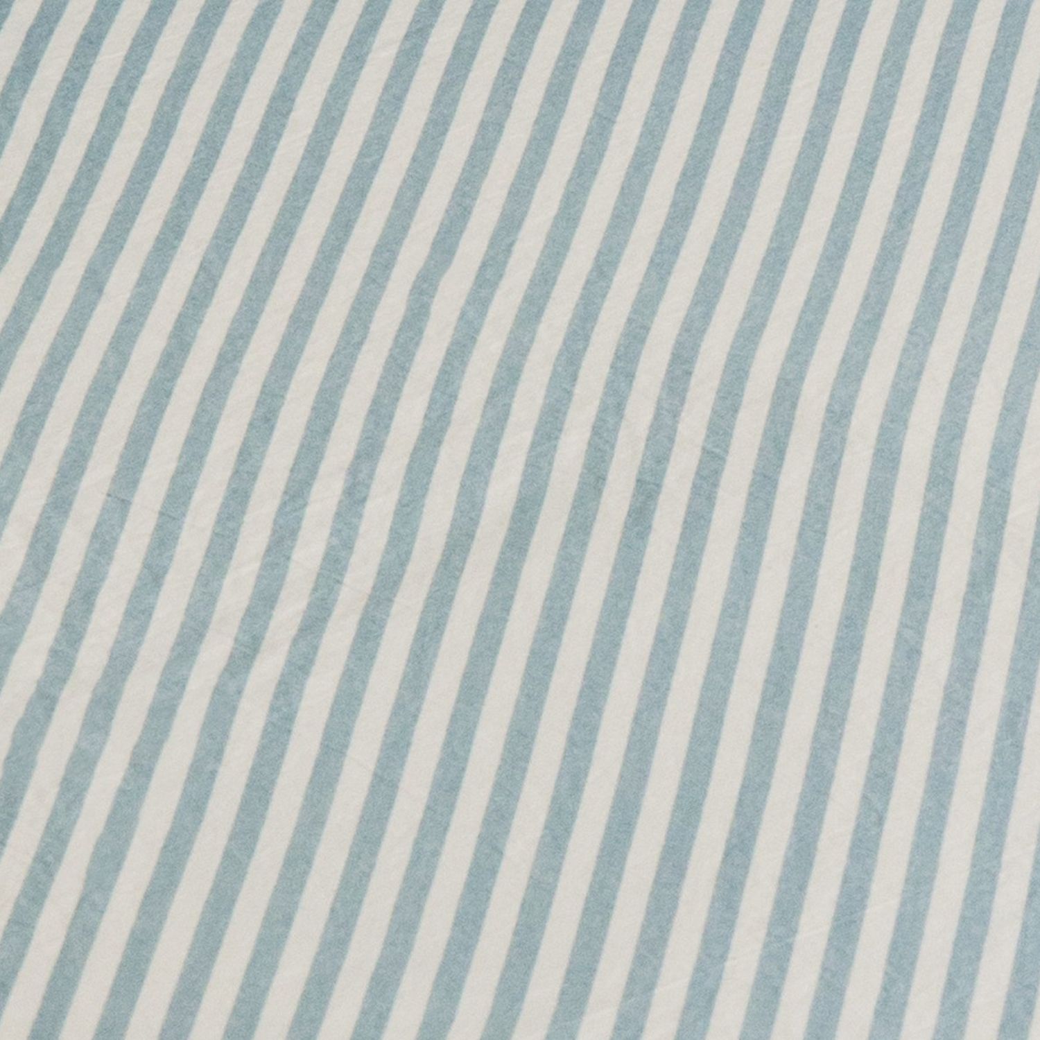 Drap housse en percale de coton Rayé Bleu Ardoise (60 x 120 cm) (Kadolis) - Image 3