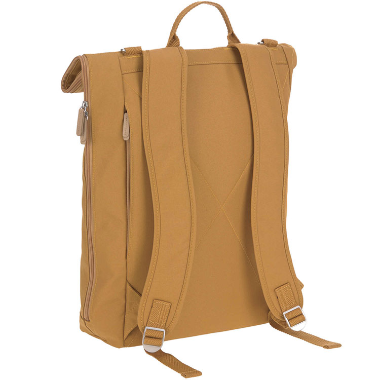 Sac à dos à langer en polyester recyclé Green label Rolltop curry (Lassig) - Image 7