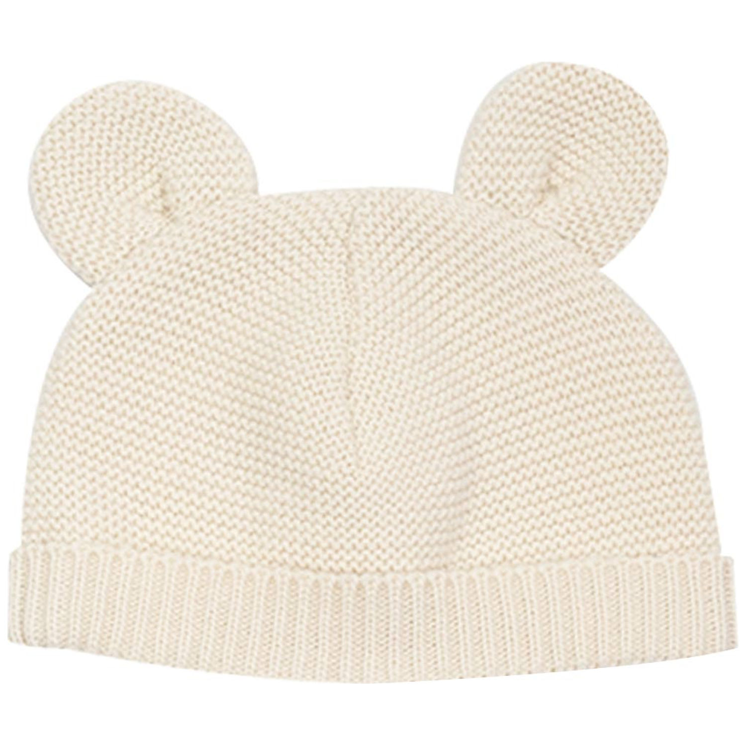 Bonnet de naissance Ours en maille Sable (0-1 mois) (Trois Kilos Sept) - Image 1