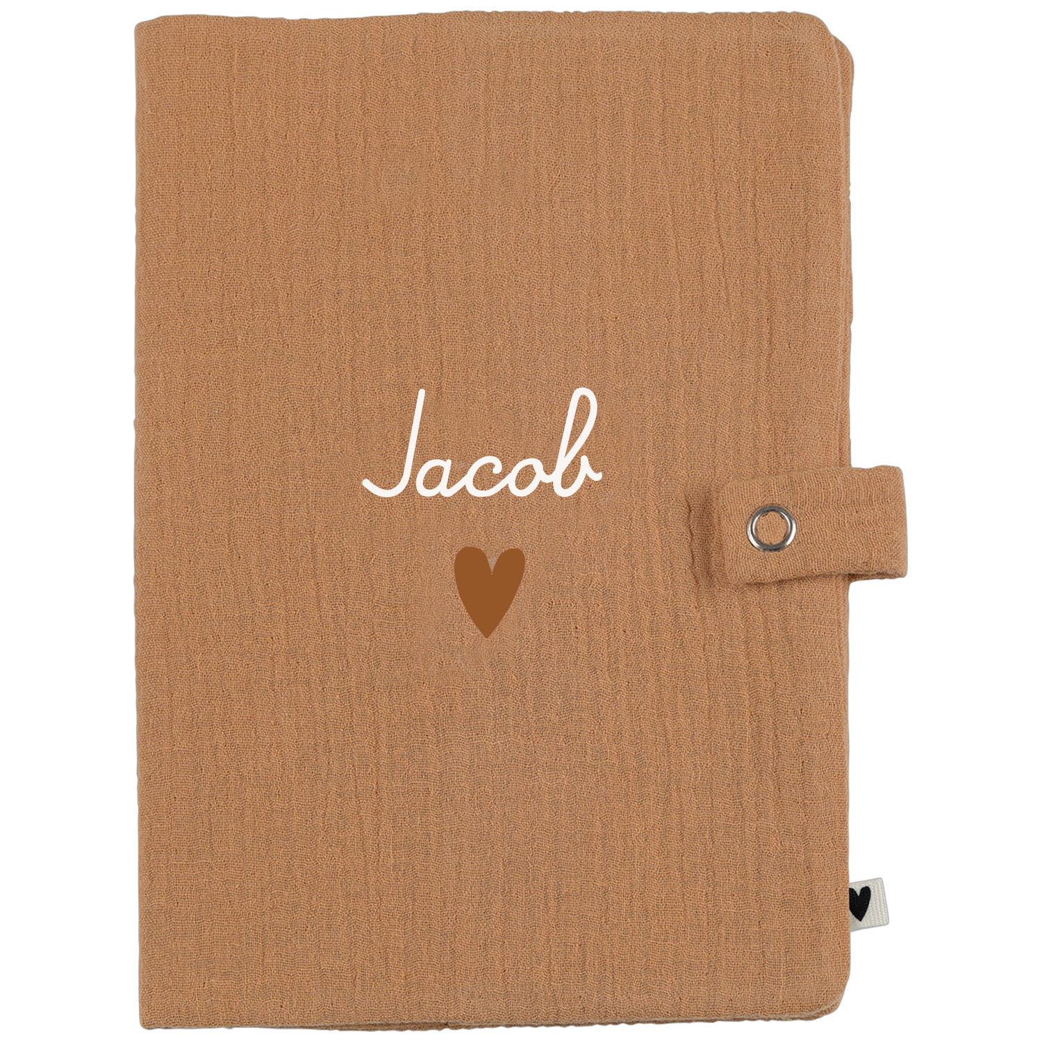 Atelier Wagram - Protège carnet de santé Gaze Camel (personnalisable)