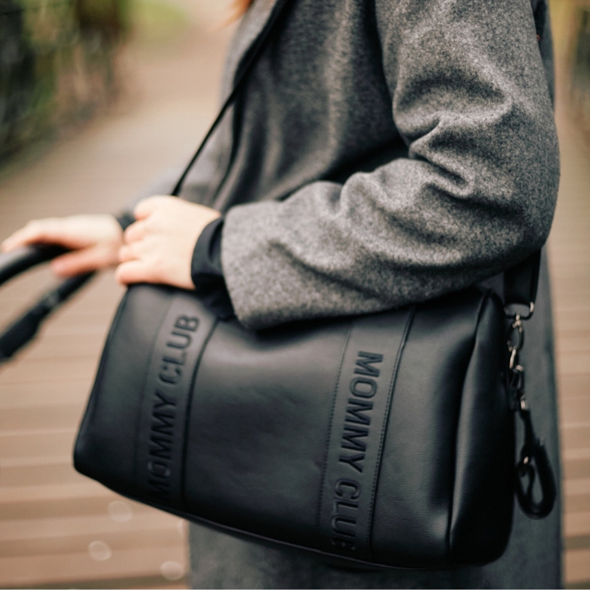 Sac à langer Mommy Club signature noir