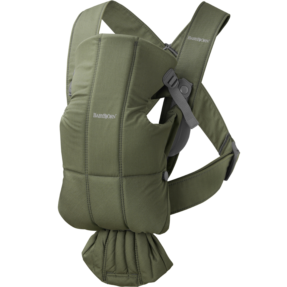 Porte-bébé Mini Tissé vert foncé (BabyBjörn) - Image 8