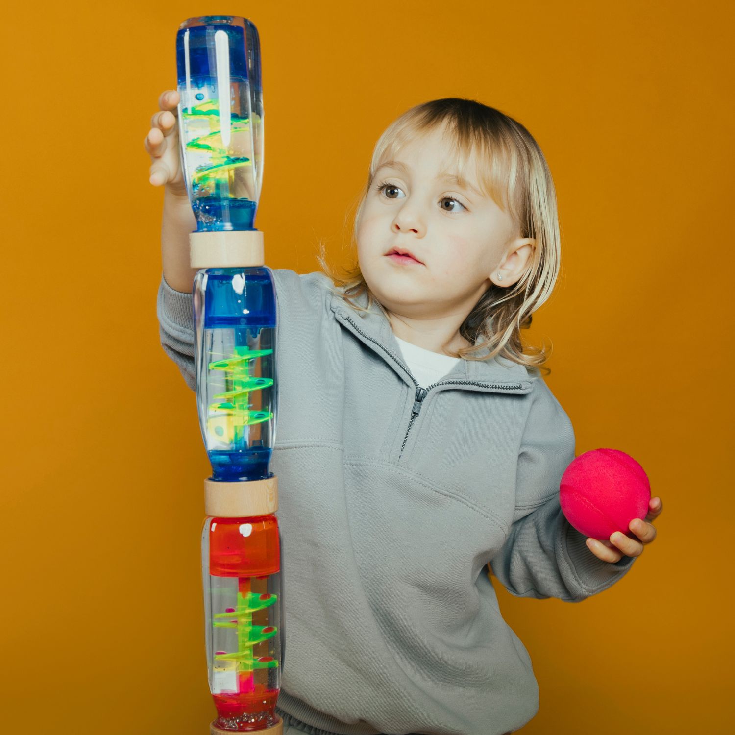 Bouteille sensorielle Move Spiral Blue (Petit Boum) - Image 1