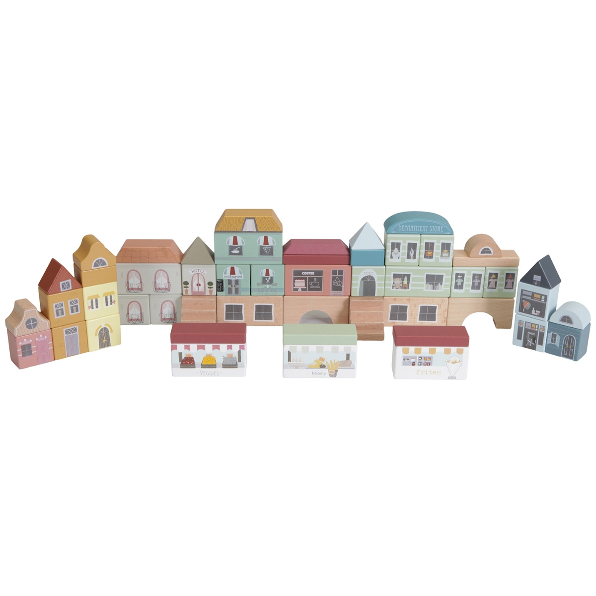 Lot de 50 blocs de construction Ville (Little Dutch) - Image 1