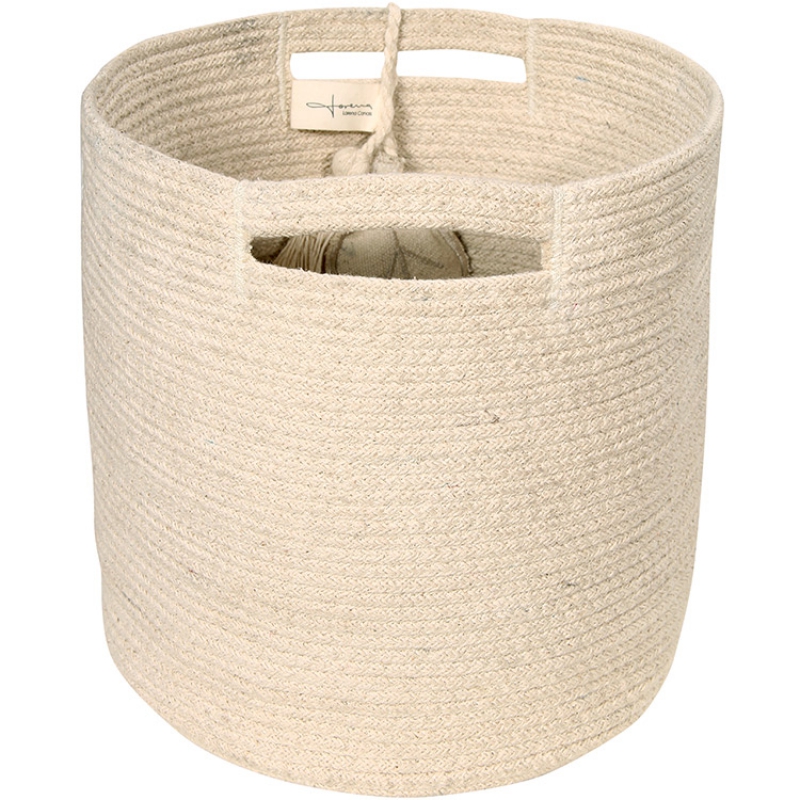 Panier de rangement Leaf en coton naturel (30 x 30 cm) (Lorena Canals) - Image 5