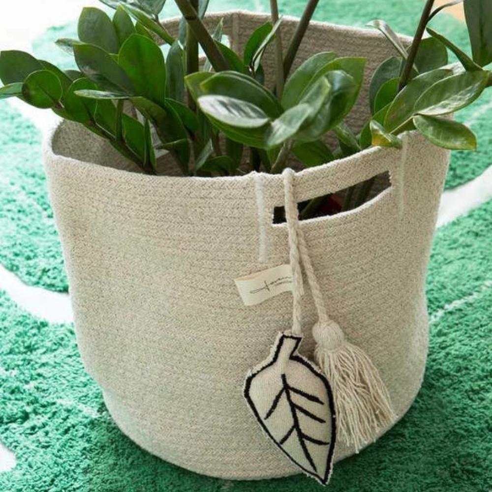 Panier de rangement Leaf en coton naturel (30 x 30 cm) (Lorena Canals) - Image 2