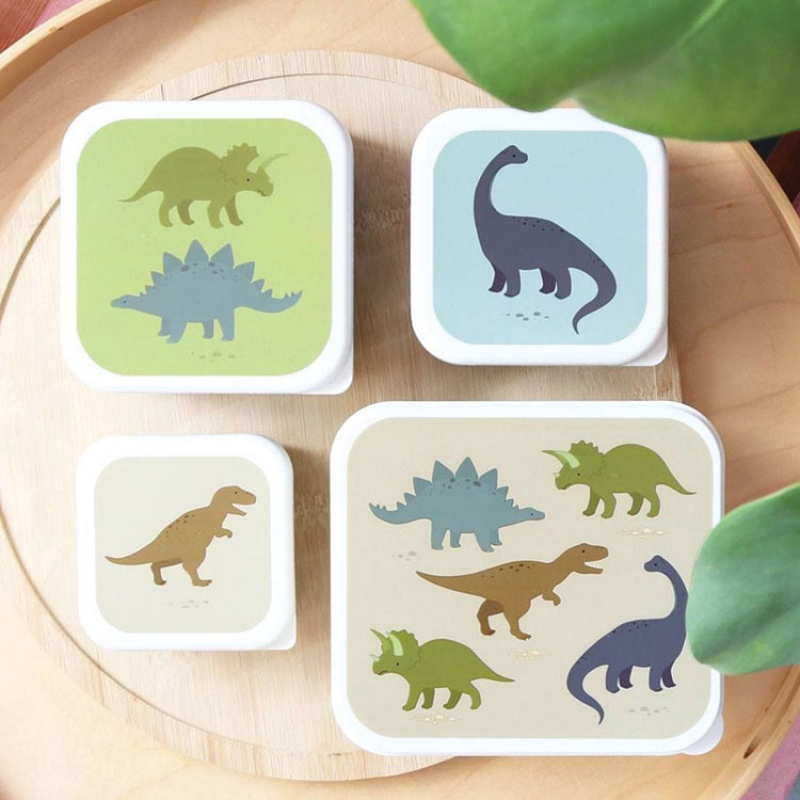 Lot de 4 boîtes à goûter Dinosaure (A Little Lovely Company) - Image 2