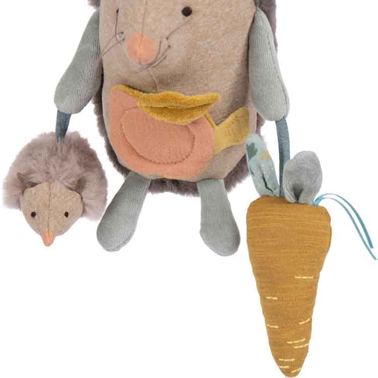 Hérisson d'activités à suspendre Trois petits lapins (Moulin Roty) - Image 2