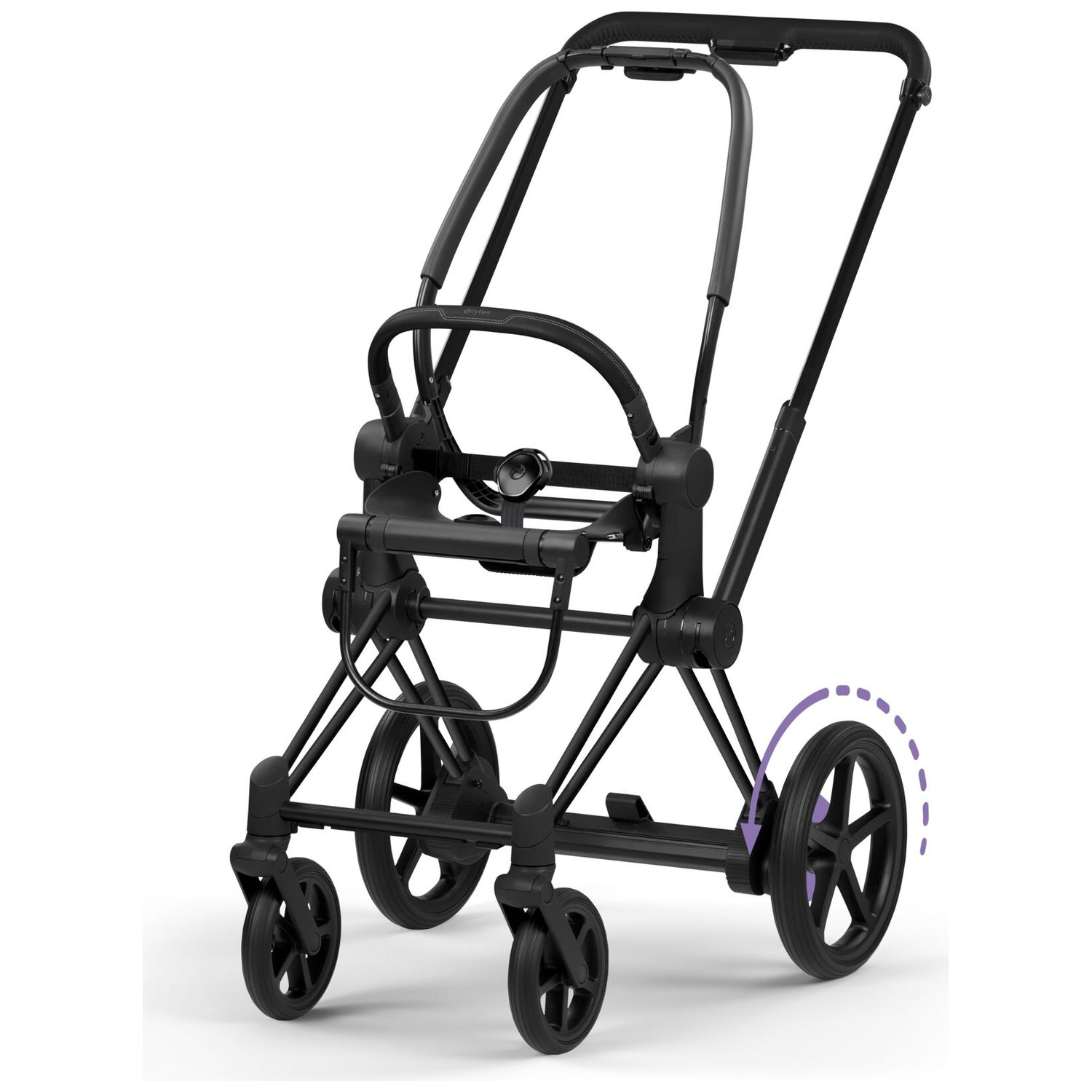 Châssis e-PRIAM 2026 Poussette électrique tout-terrain Matt Black