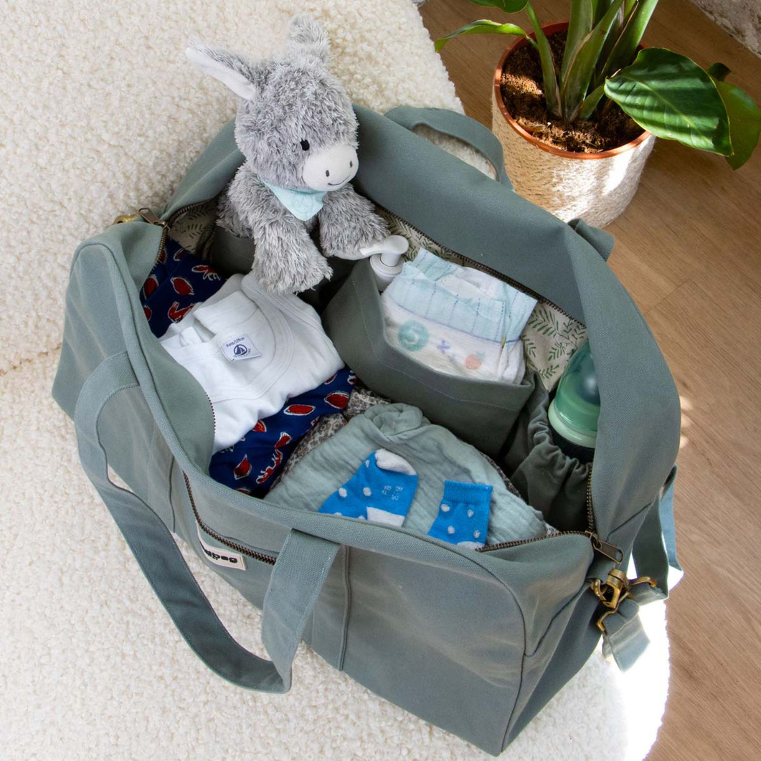 Sac à langer Basile Sauge (Hindbag) - Image 1