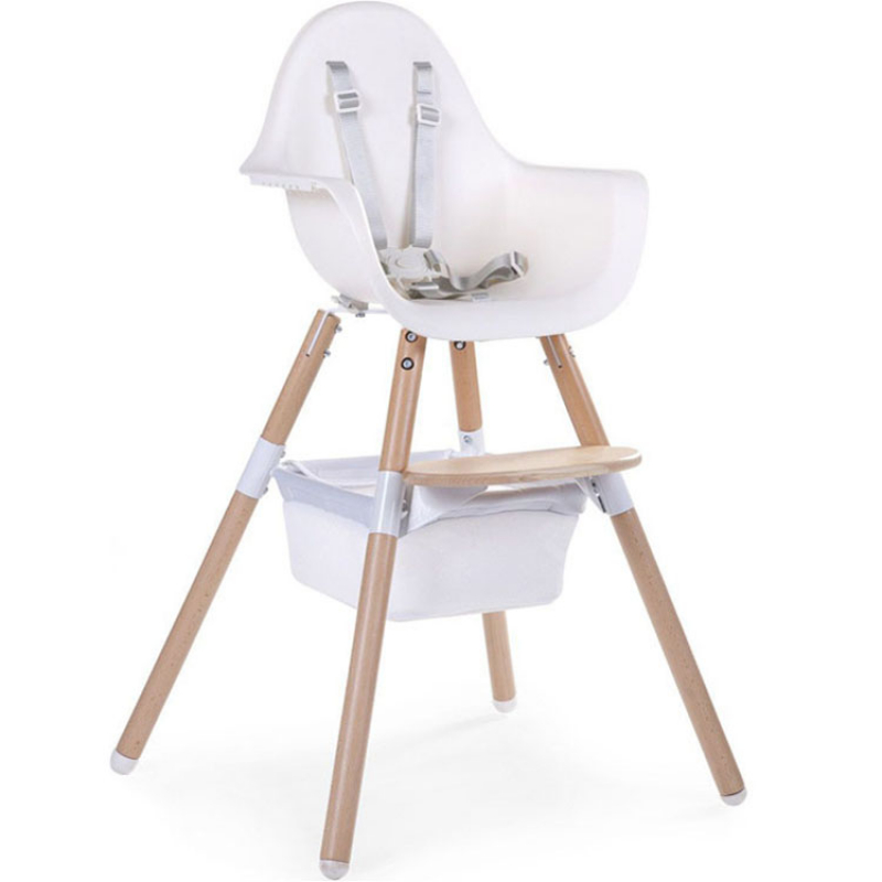 Panier de rangement pour chaise haute Evolu blanc (Childhome) - Image 4