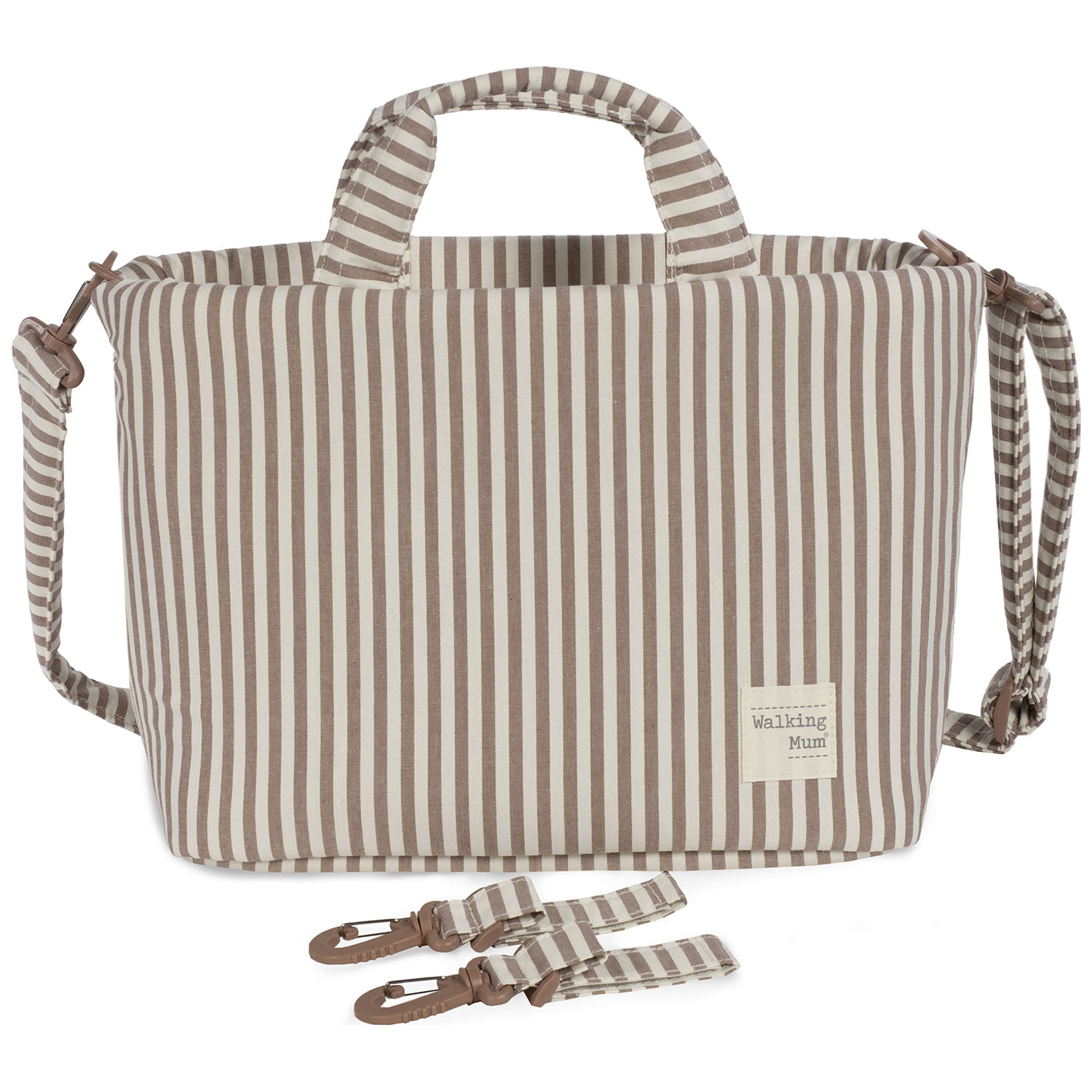 Sac à langer Praliné Rayures Moka (Walking Mum) - Image 6