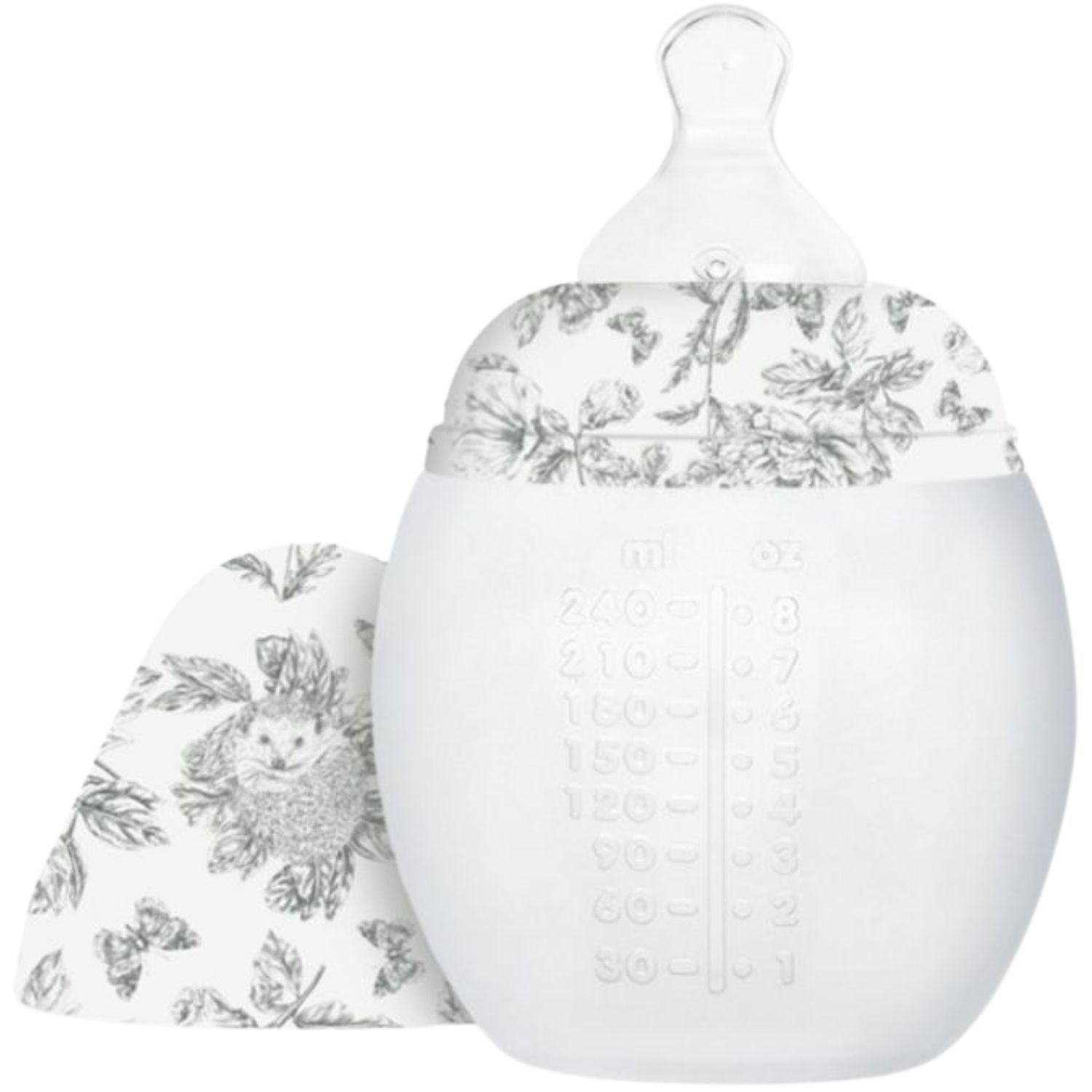 Biberon anti-colique en silicone X Tartine et Chocolat gris (240 ml) (Elhée) - Couverture