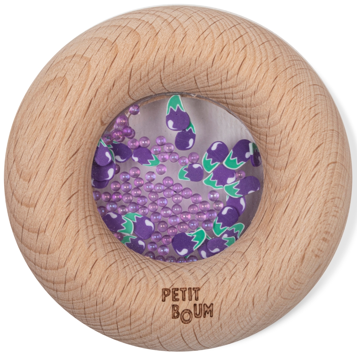 Hochet sensoriel Sensory Donut aubergines