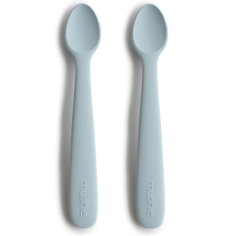 Lot de 2 cuillères en silicone Powder Blue (Mushie) - Image 1