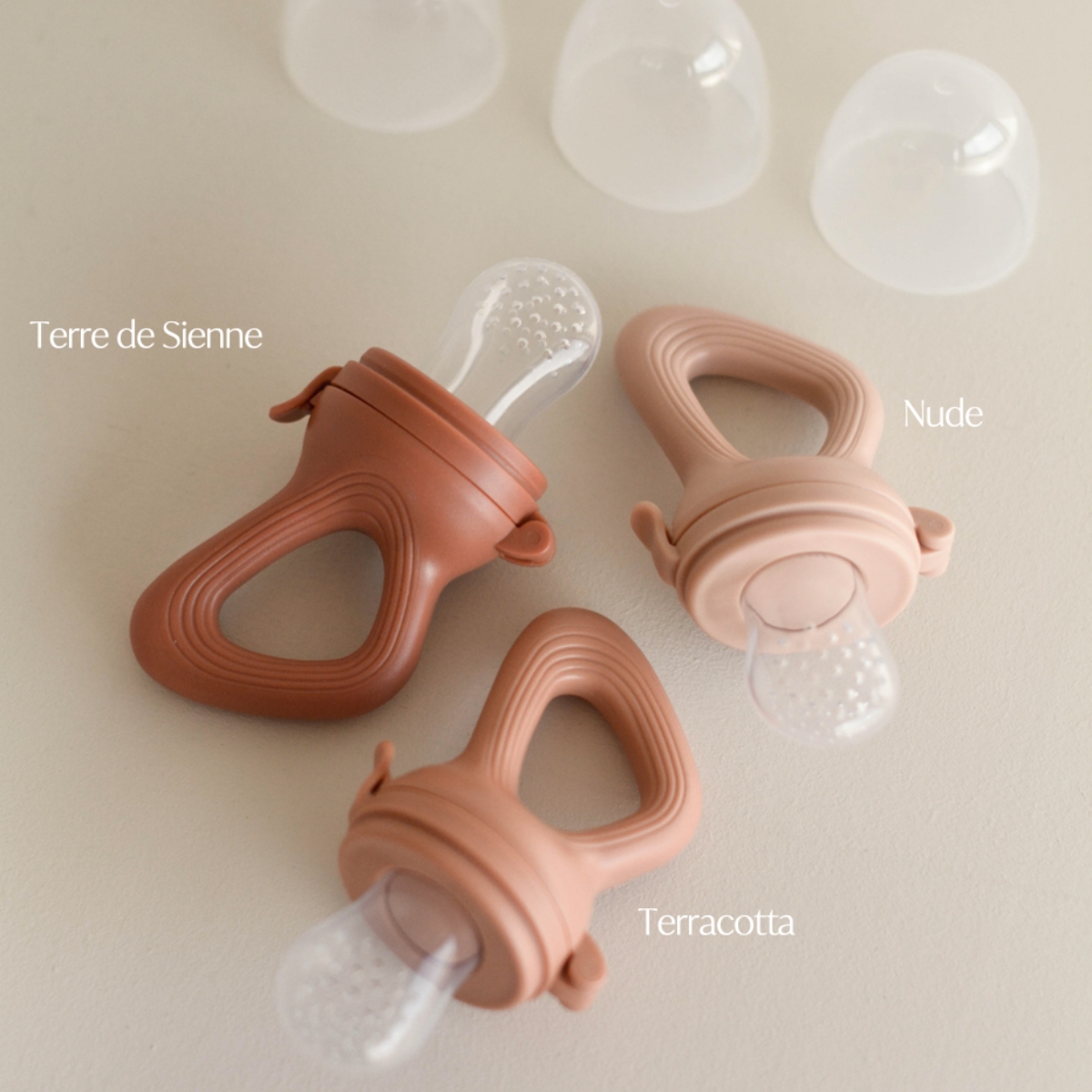 Sucette grignoteuse terracotta avec 4 embouts (Zakuw) - Image 1