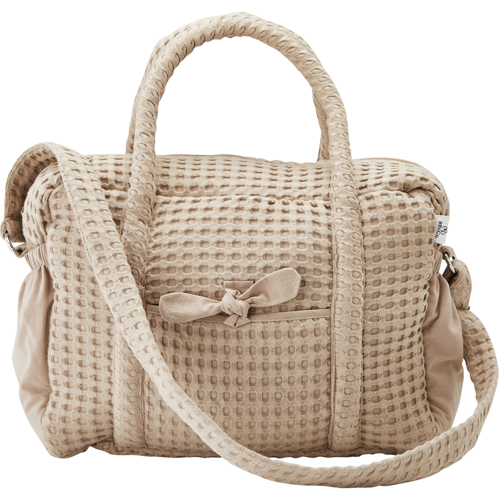 Bb&Co - Sac à langer en coton gaufré Latte