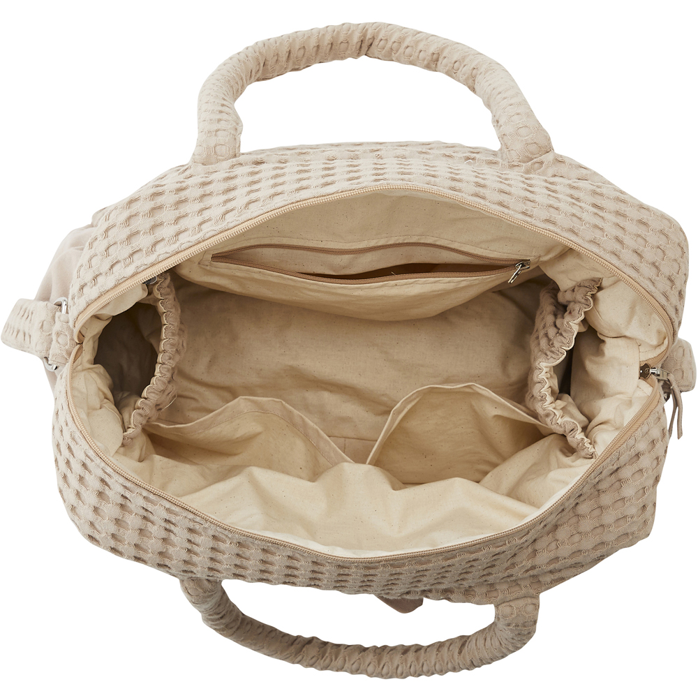 Sac à langer en coton gaufré Latte (Bb&Co) - Image 5