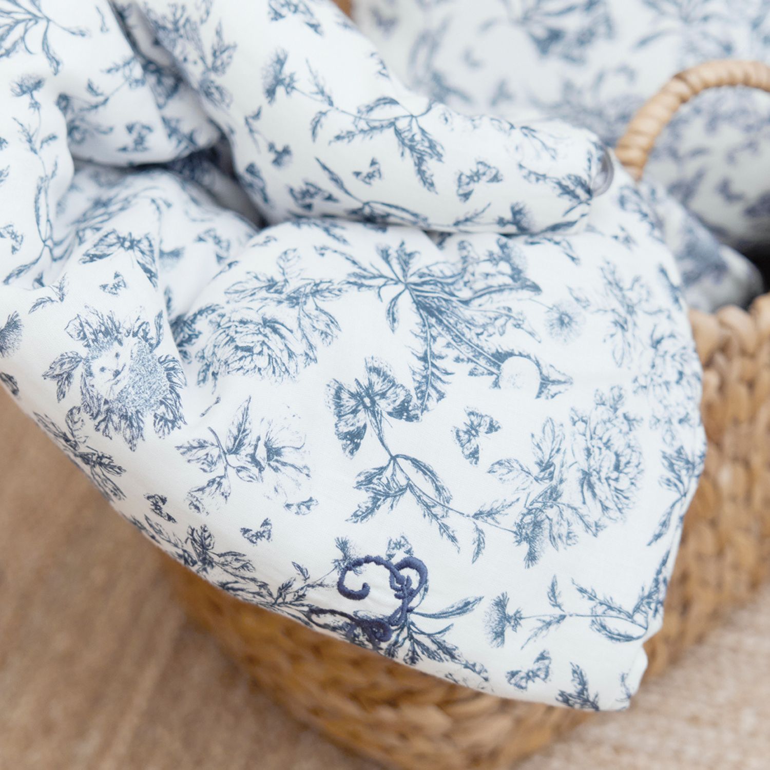 Tartine et Chocolat - Couverture Toile de Jouy bleu