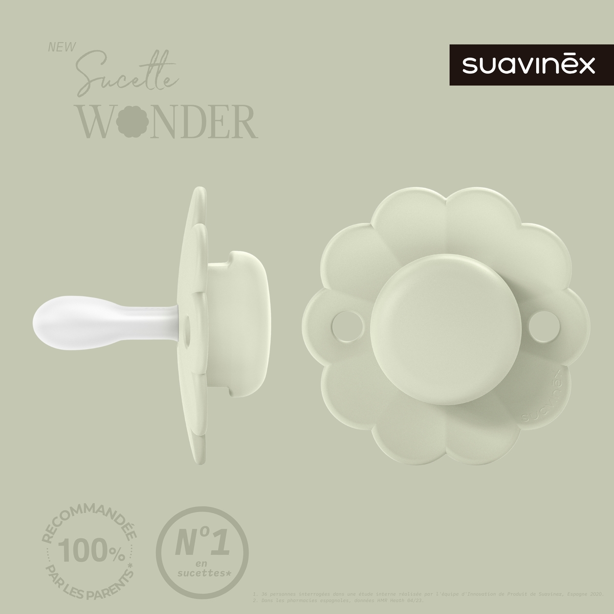 Sucette réversible SXPRO 0-6mois Wonder Almost Aqua (Suavinex) - Image 1