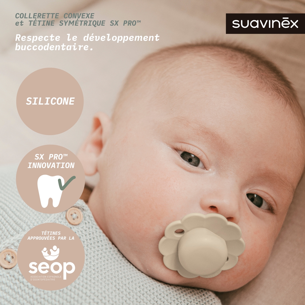 Sucette réversible SXPRO 0-6mois Wonder Almost Aqua (Suavinex) - Image 2