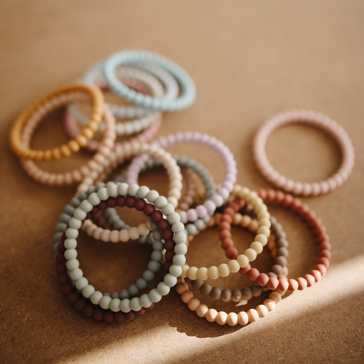 Lot de 3 bracelets de dentition Pearl Berry-Marigold-Khaki (Mushie) - Image 1