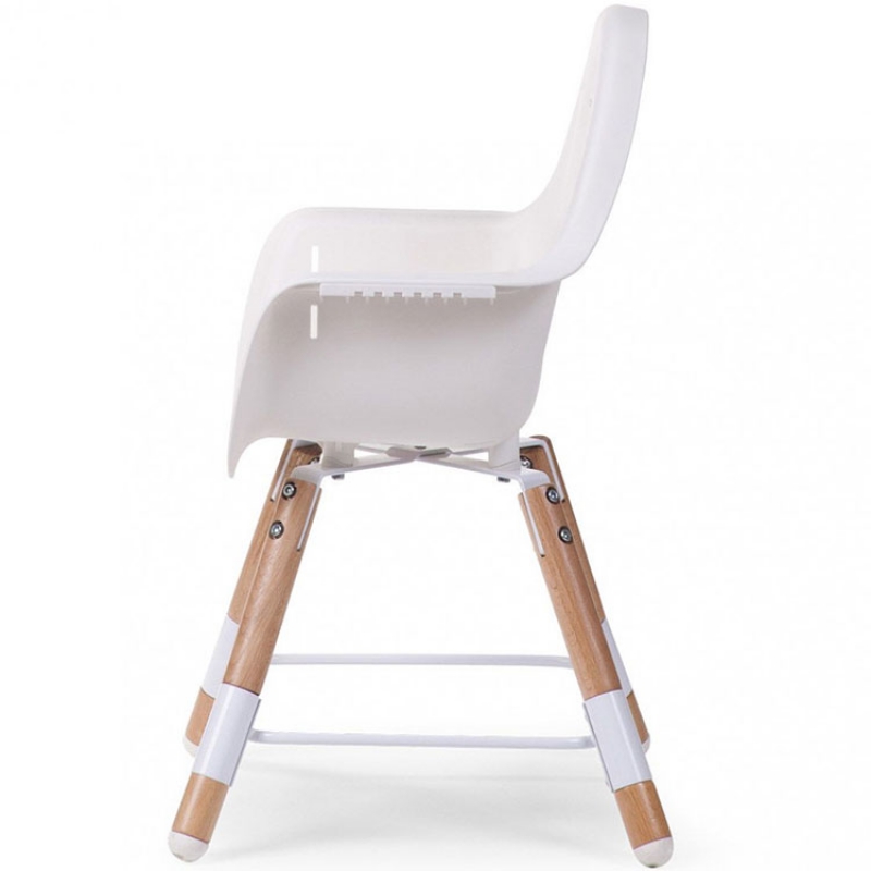 Chaise haute en bois naturel Evolu 2 blanc (Childhome) - Image 7