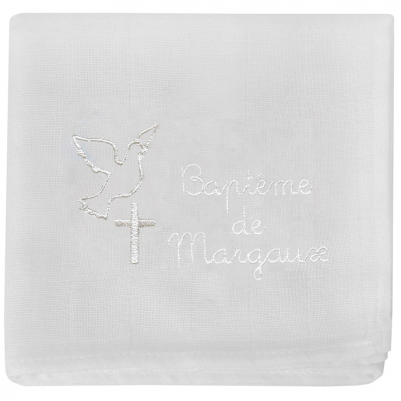 Lange de baptême personnalisable (70 x 70 cm) (ANVIE) - Image 4