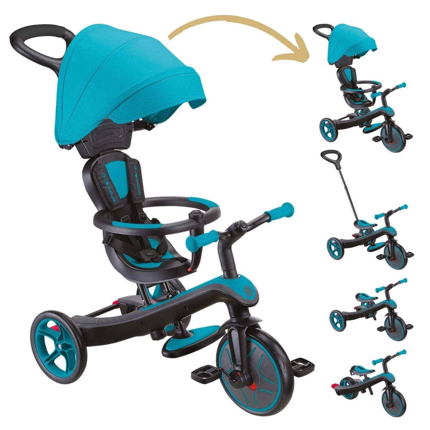Tricycle Trike Explorer V2 4 en 1 Turquoise